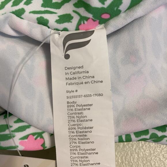 New Fabletics Women S Active Skirt Skort Jersey Flounce Skirt WhiteGreen Floral - Picture 4 of 6